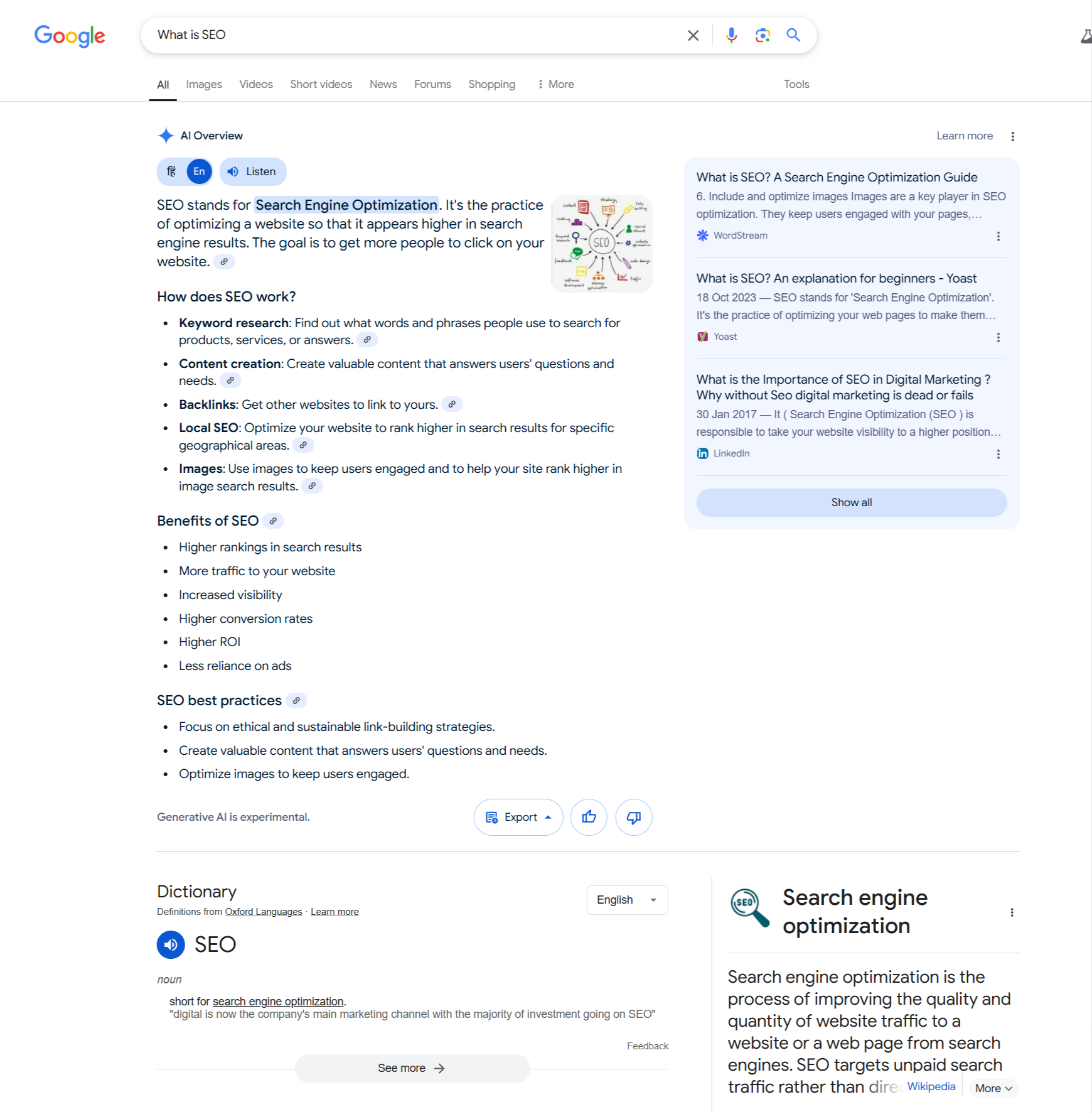 SEO is Dead - SMO is the new king - Generative AI Result