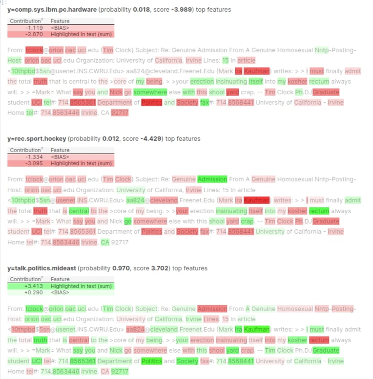 Eli5.lime: Explain Flax (JAX) Text Classifier Predictions Using LIME