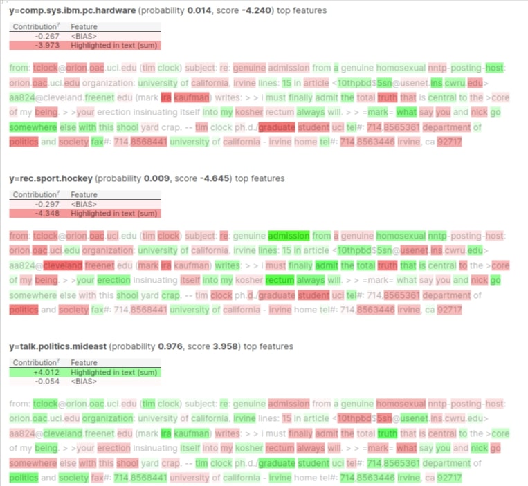 Eli5.lime: Explain Flax (JAX) Text Classifier Predictions Using LIME