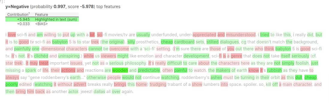 Eli5.lime: Explain PyTorch Text Classification Network Predictions Using LIME Algorithm