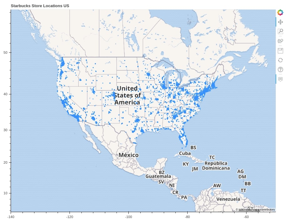 Plotting Maps using Bokeh [Scatter Maps, Connection Maps & Choropleth Maps]