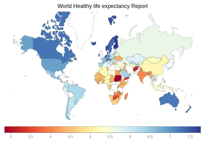 Bqplot Healthy Life Expectancy Choropleth Map