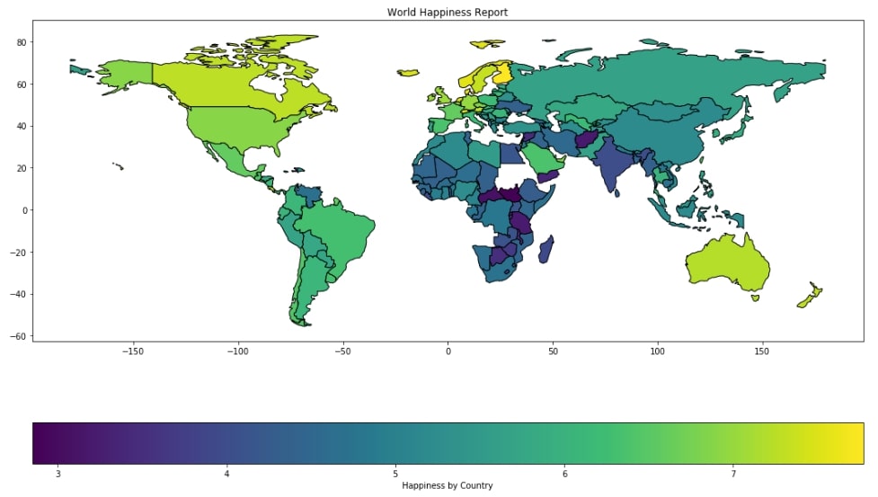 World Happiness Choropleth Map