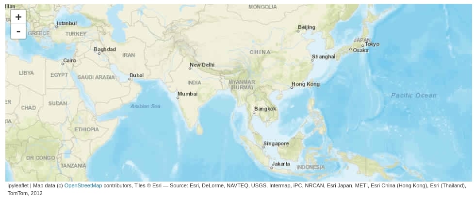 ipyleaflet - Interactive Maps in Python based on leaflet.js