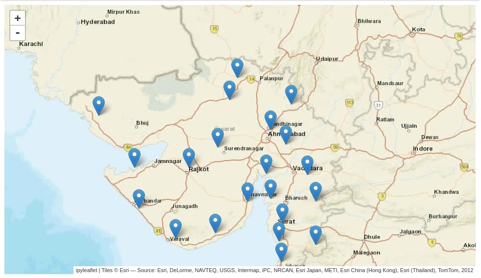 ipyleaflet - Interactive Maps in Python based on leaflet.js
