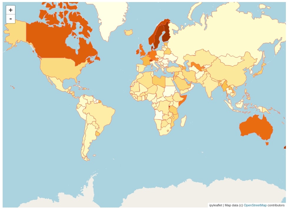 Choropleth Maps using ipyleaflet