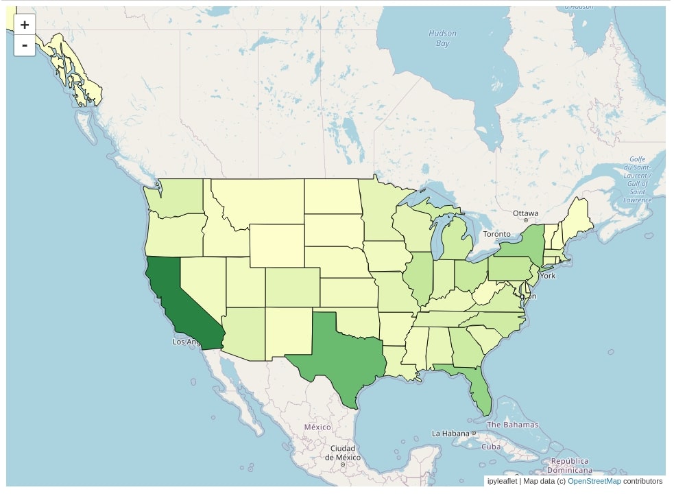 Choropleth Maps using ipyleaflet
