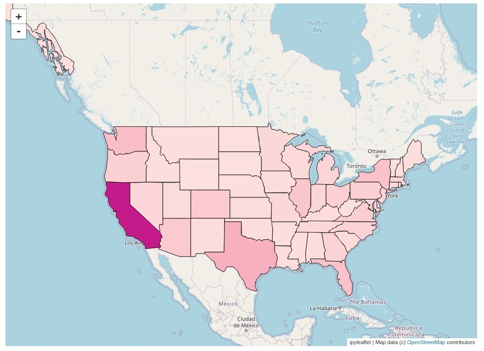 Choropleth Maps using ipyleaflet