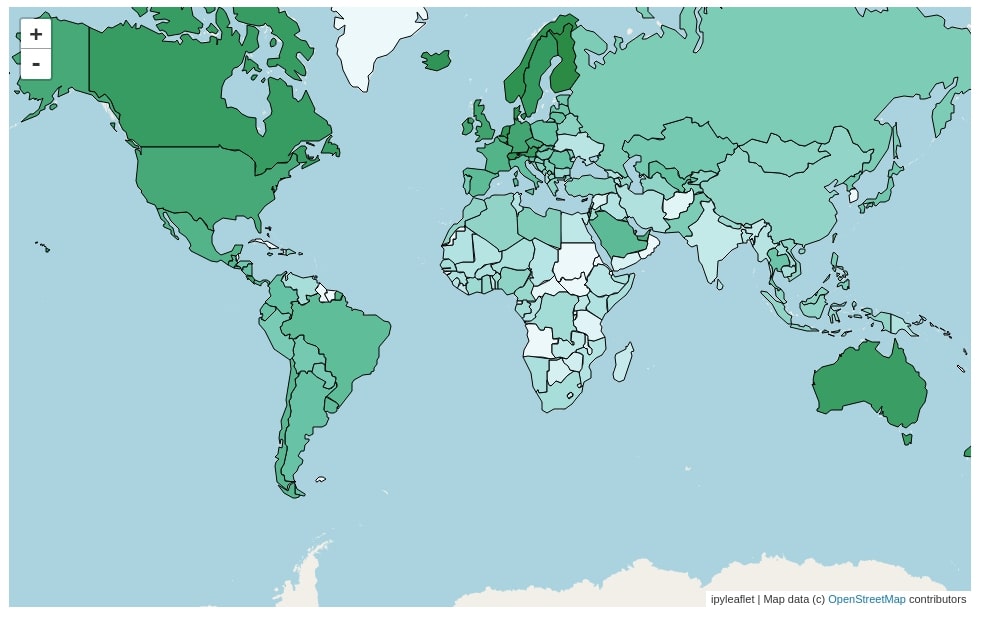 Choropleth Maps using ipyleaflet