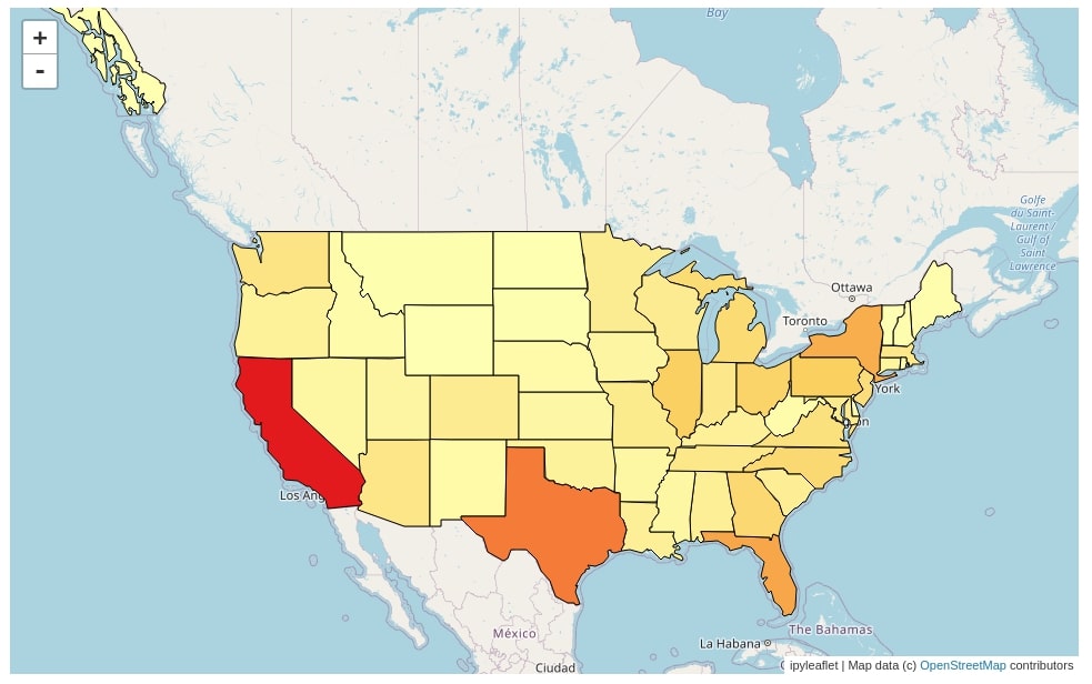 Choropleth Maps using ipyleaflet
