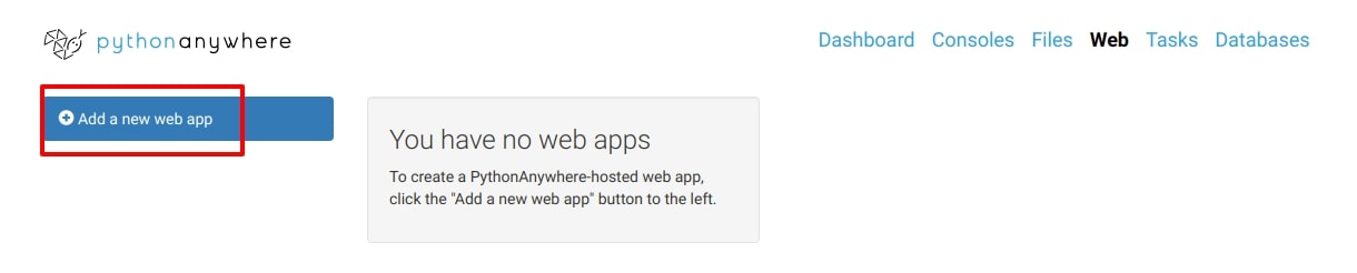 WebApp Creation Tab