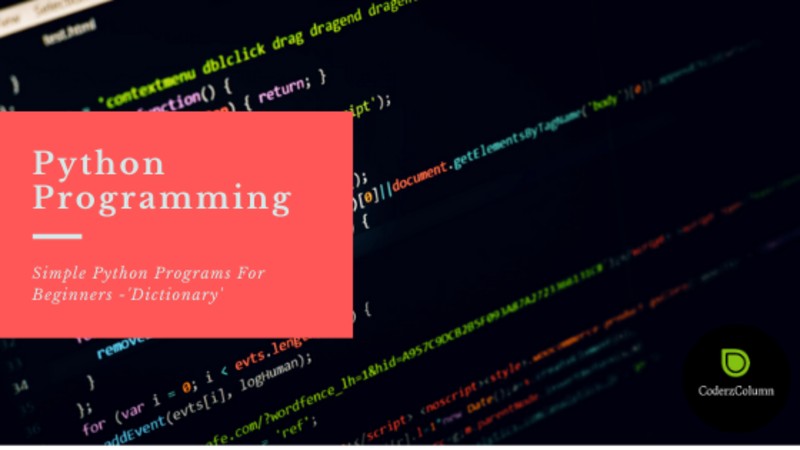 Python Programming Examples on Dictionary